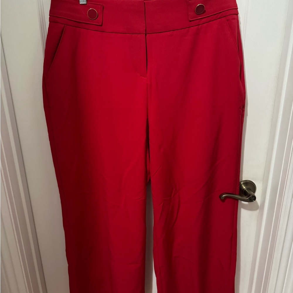 Lane Bryant Bright Red Tailored Trousers